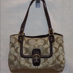 Coach Cambell  signature belle carryall purse